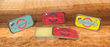 Lip Balms Packaged in Vintage Slider Tins